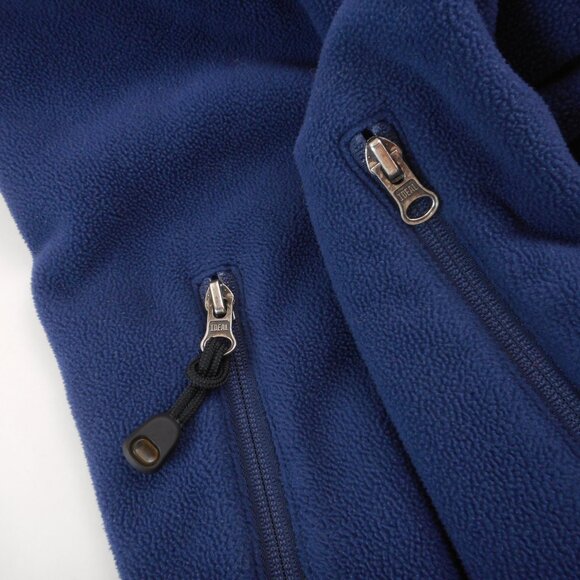 LL Bean Men’s Large Polartec Fleece Vest Full Zip Pockets Navy Blue - Picture 10 of 14